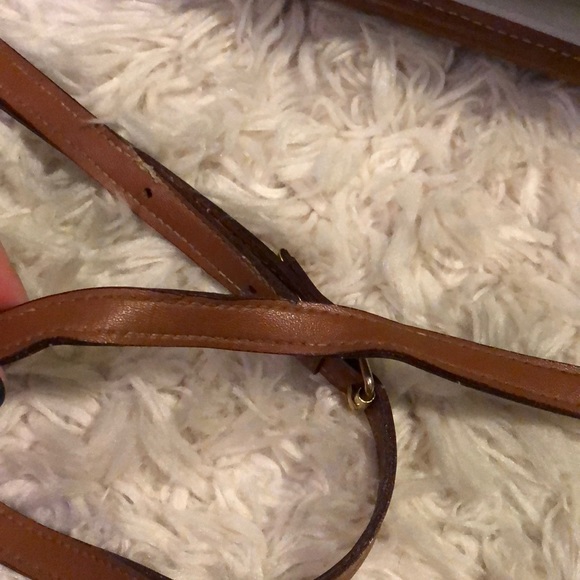 Allen Edward Crossbody Bag Striped Leather Trim - Picture 6 of 6